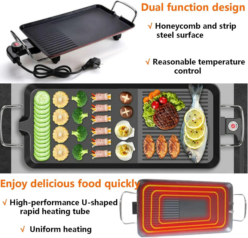 1500W Electric Grill BBQ Griddle
