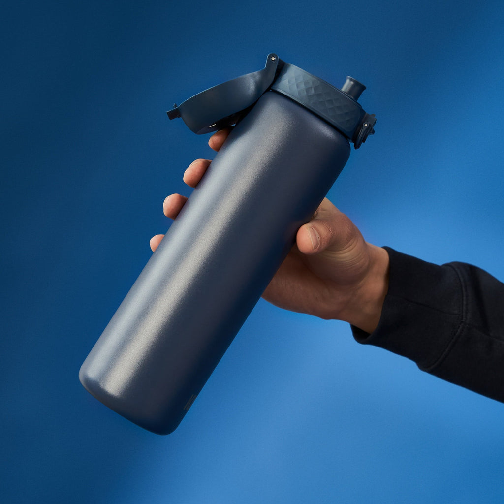Double-Insulated Leak-Proof Thermal Water Bottle (1L, Ash Navy)