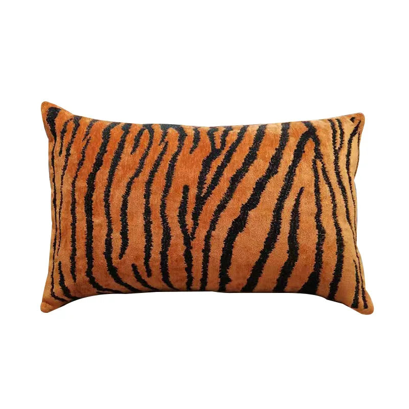 Soft Cushion Cover Orange Zebra