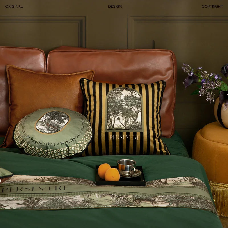 Green Jungle Wild  Cushion Cover