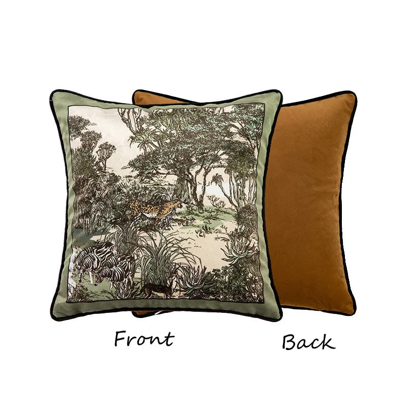 Green Jungle Wild  Cushion Cover