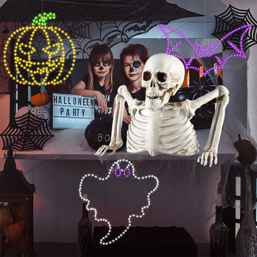 Halloween Decorations - Glowing Skull Skeleton